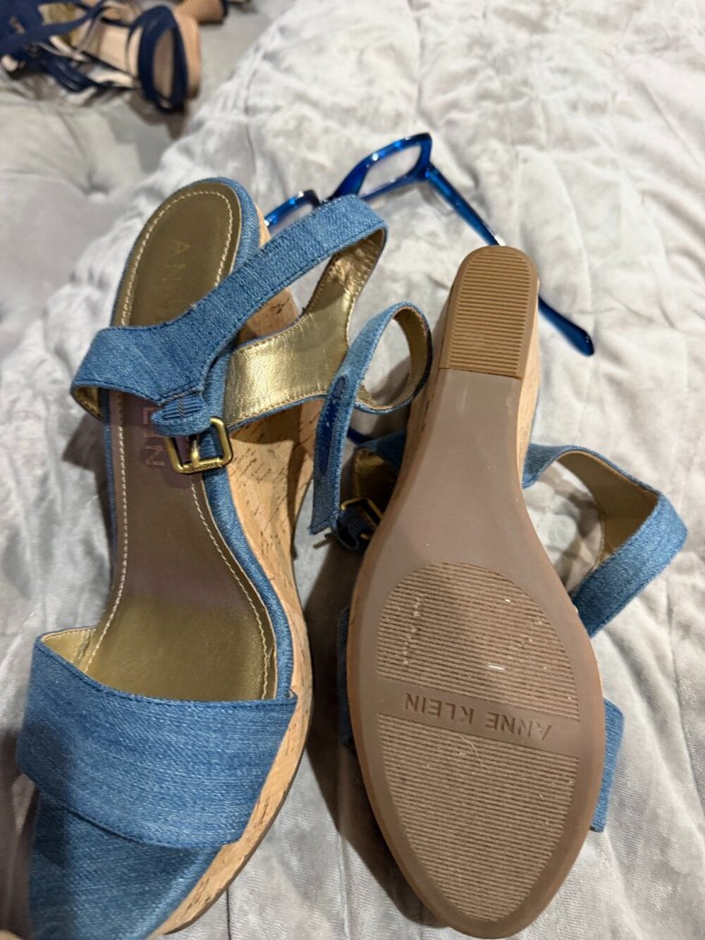 Wedges, Blue Jean, Size 11, Anne Klein